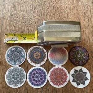 Lot of 75 Mandala Textured Sparkly Calm Stickers for Laptop, Water Bottle, Phone